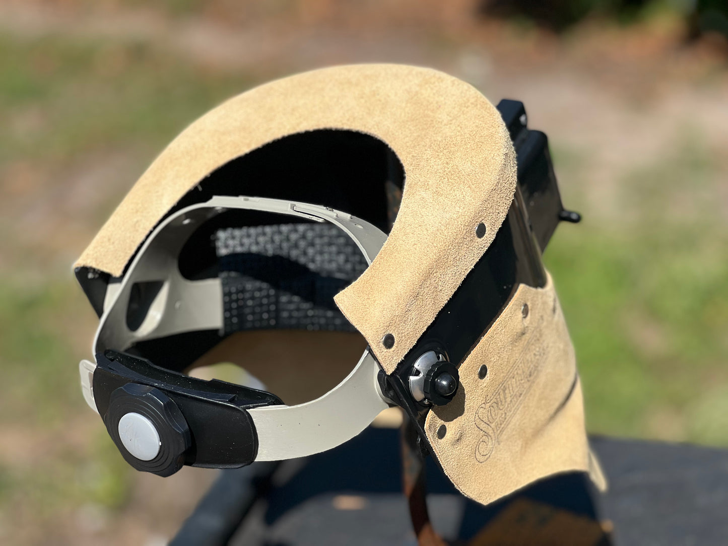 Tan Indian chopped tiger hood