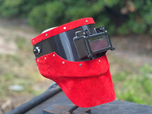 Red chopped tiger hood