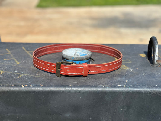 Reddish Brown sewed edge belt