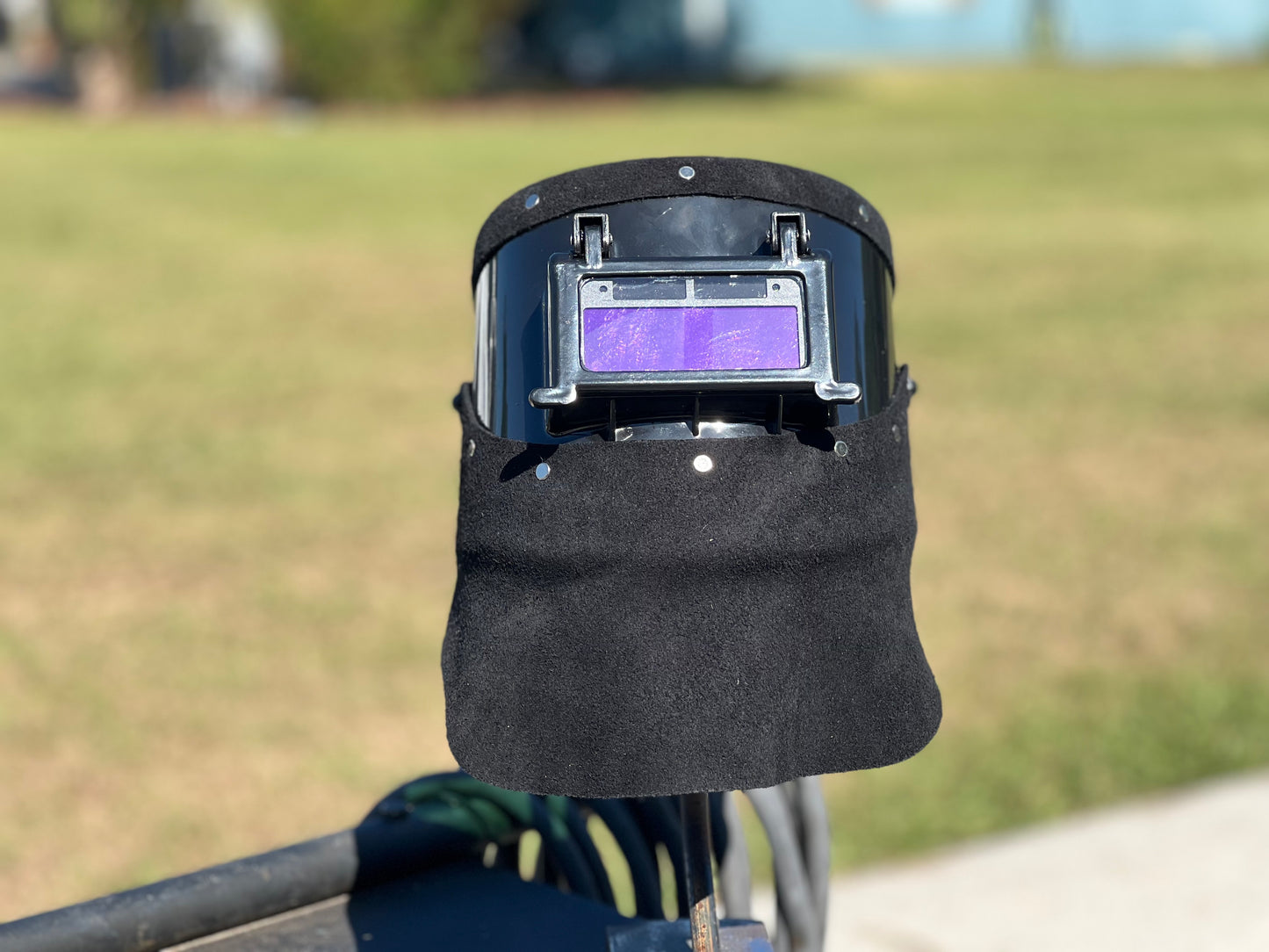 Black chopped tiger hood