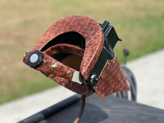 Basket weave pattern hood