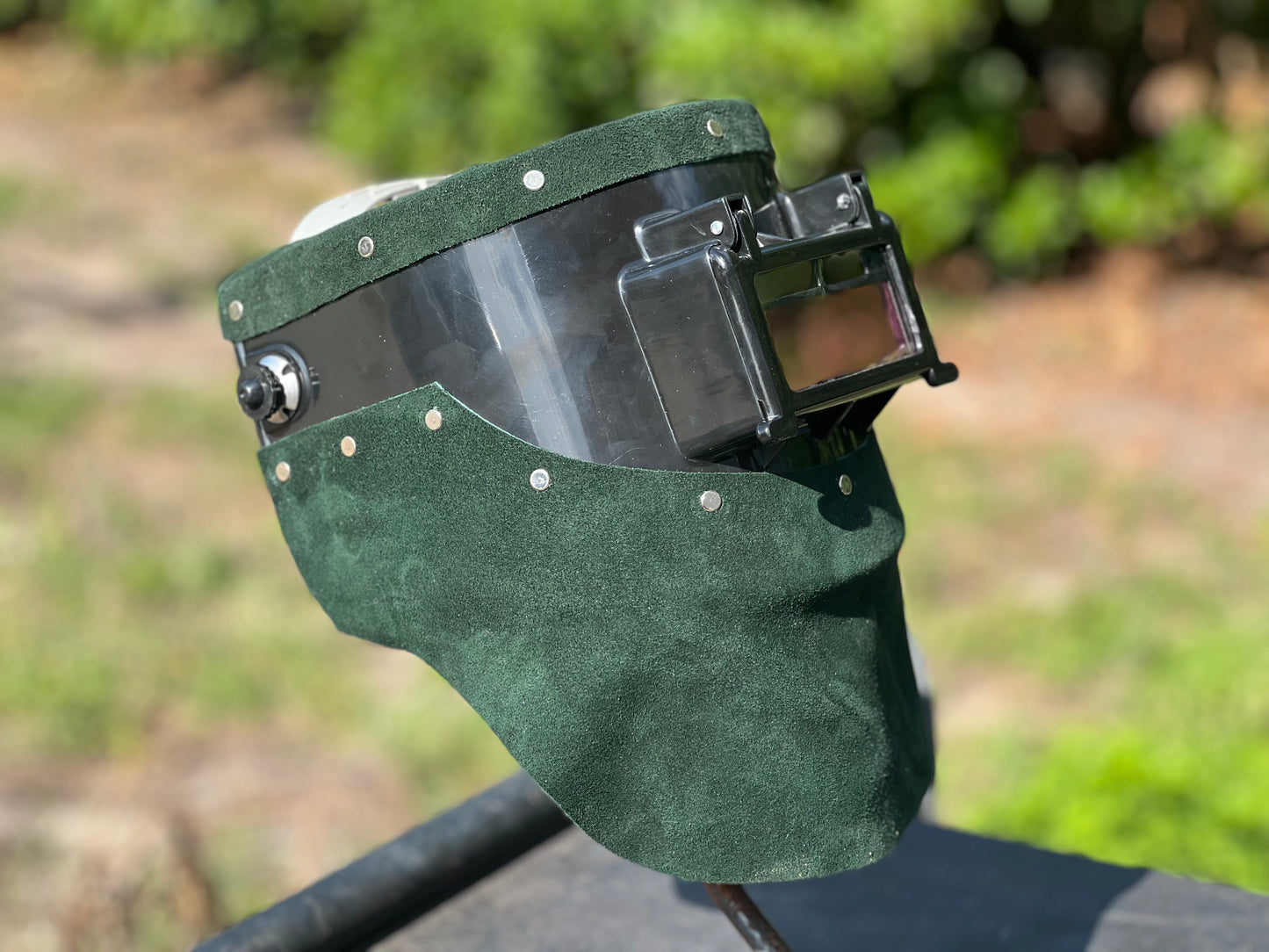 Green chopped tiger hood