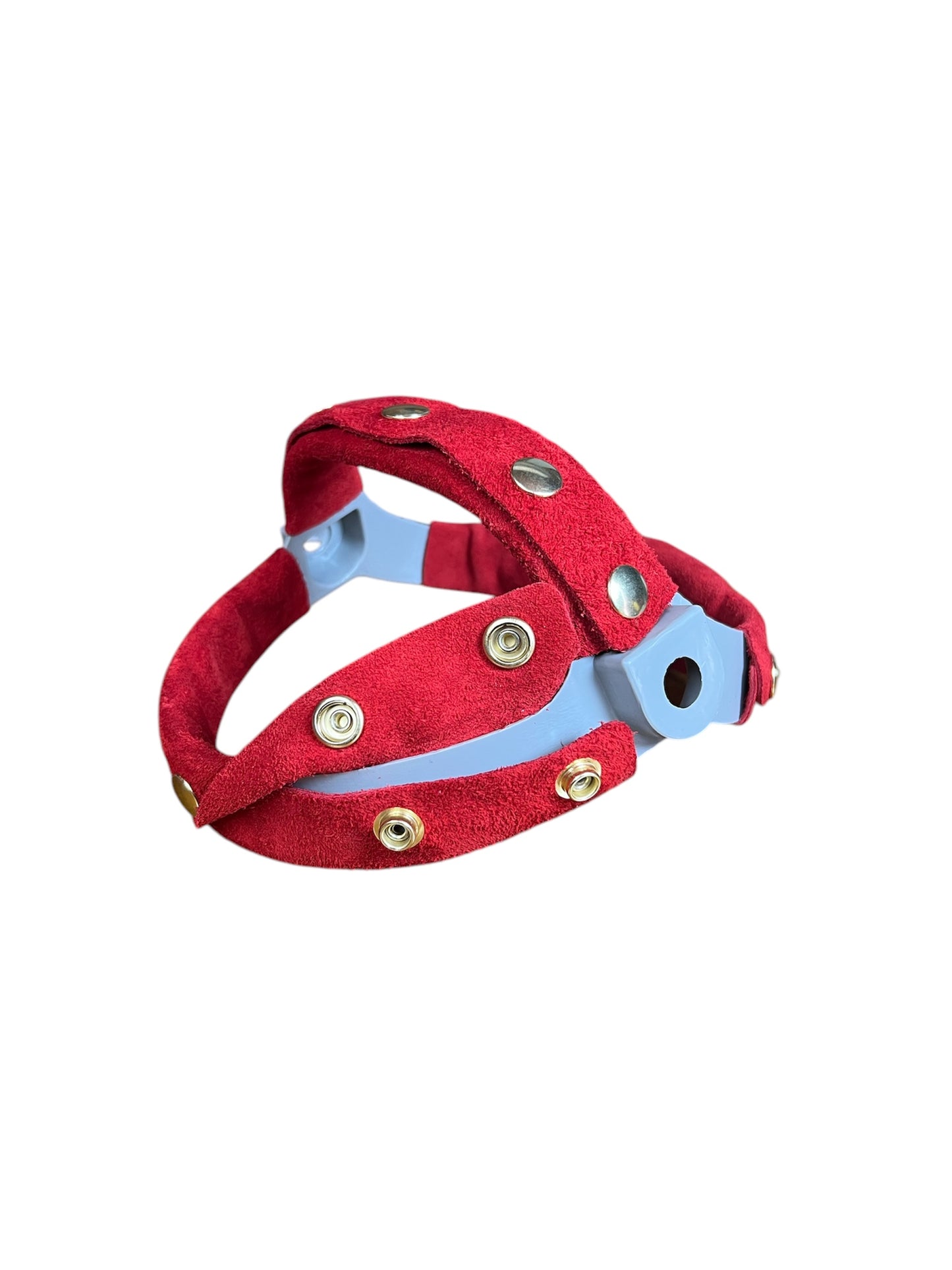 Red chopped tiger hood