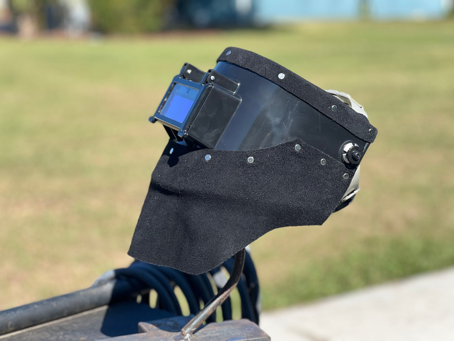 Black chopped tiger hood