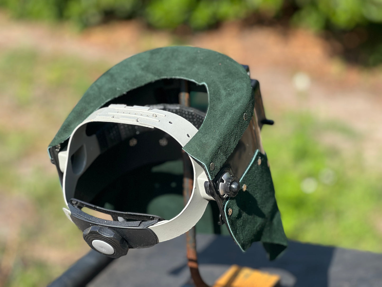 Green chopped tiger hood