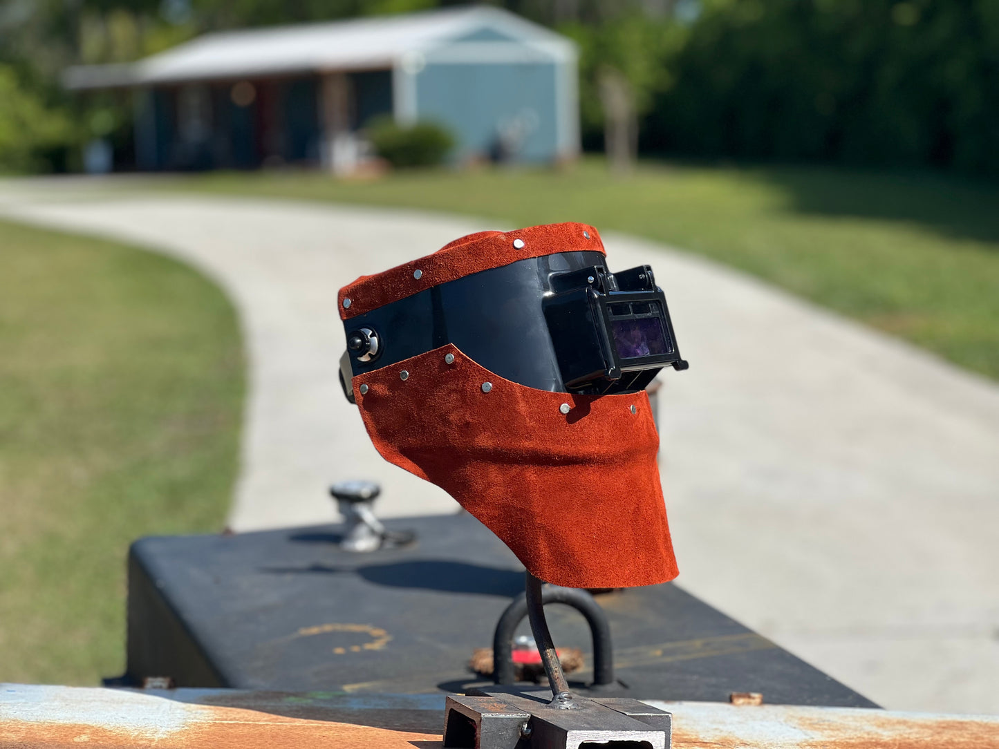 Rust chopped tiger hood