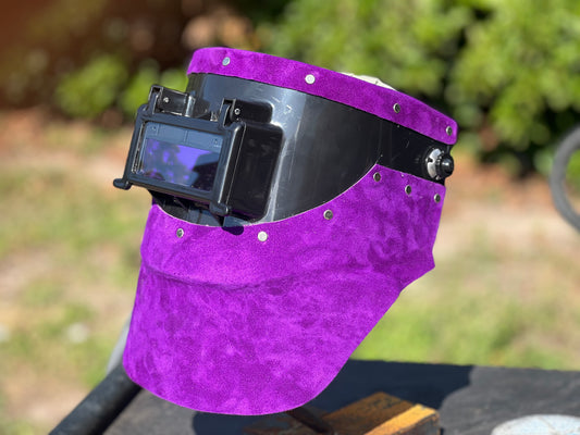 Purple chopped tiger hood