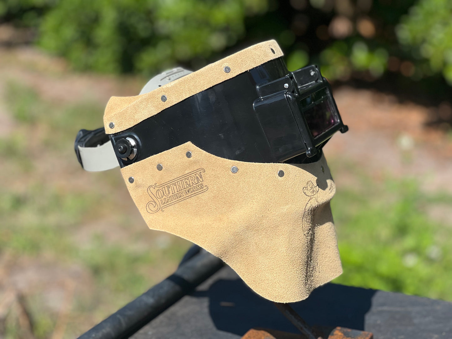 Tan cowboy chopped tiger hood