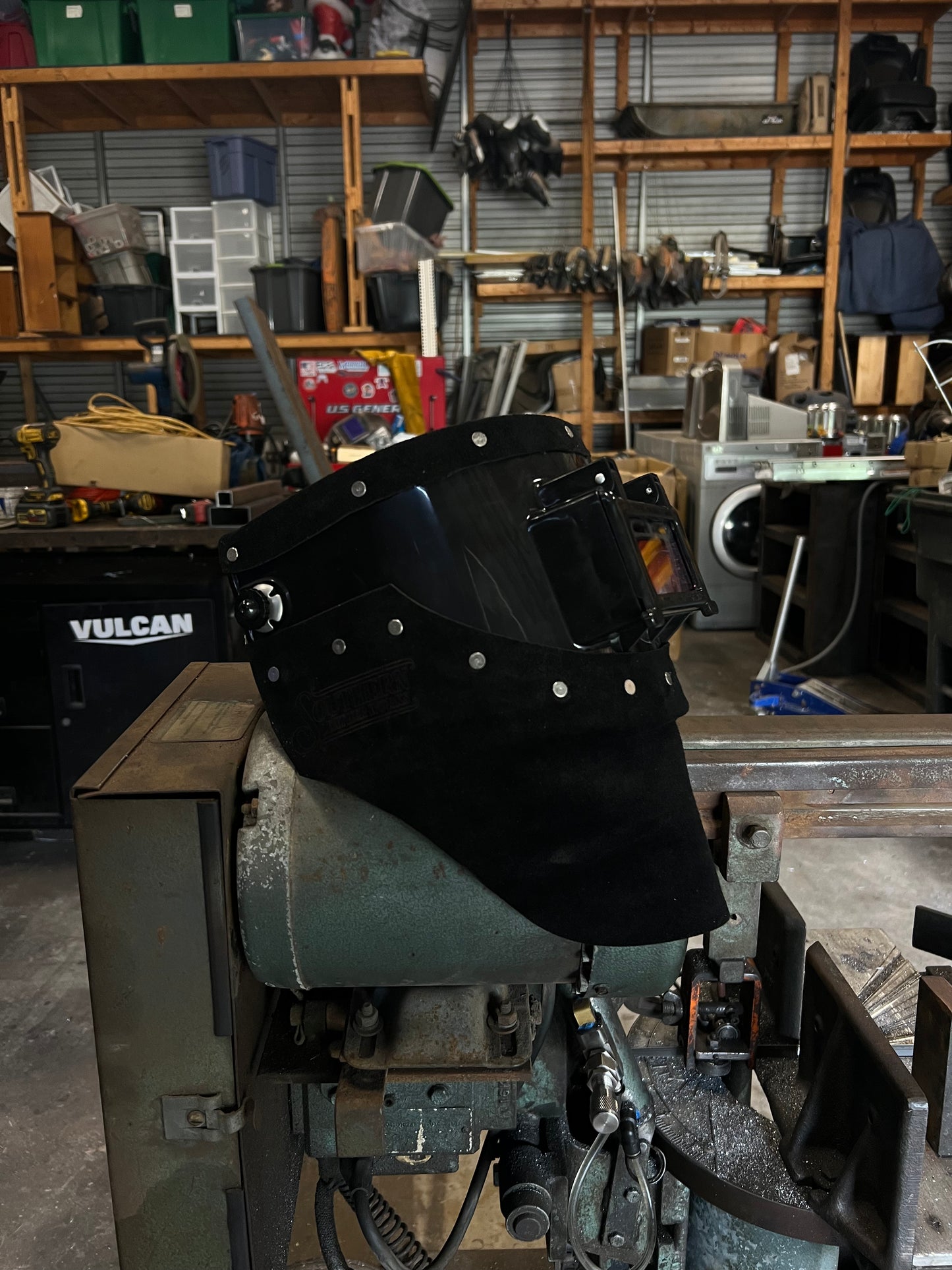 Black chopped tiger hood